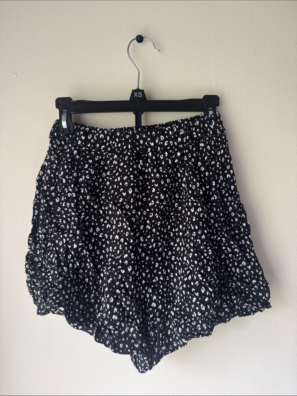 Black and White Printed Women’s Shorts
